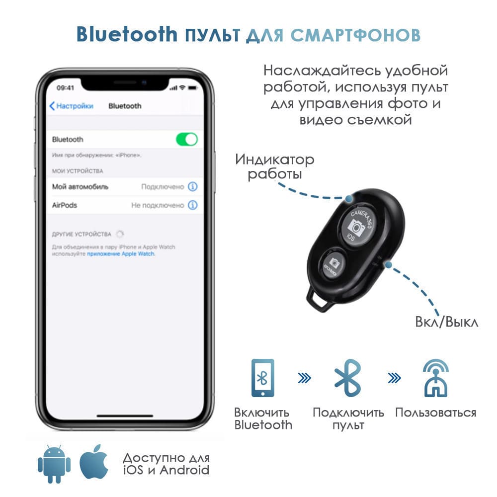 Bluetooth пульт для кольцевой фотолампы